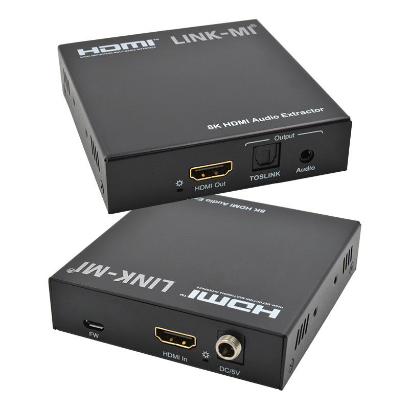 ऑडियो एक्सट्रैक्टर HDMI 2.1 ऑडियो स्प्लिटर 4k समर्थन 8K 60Hz YUV4:2:0 सीईसी