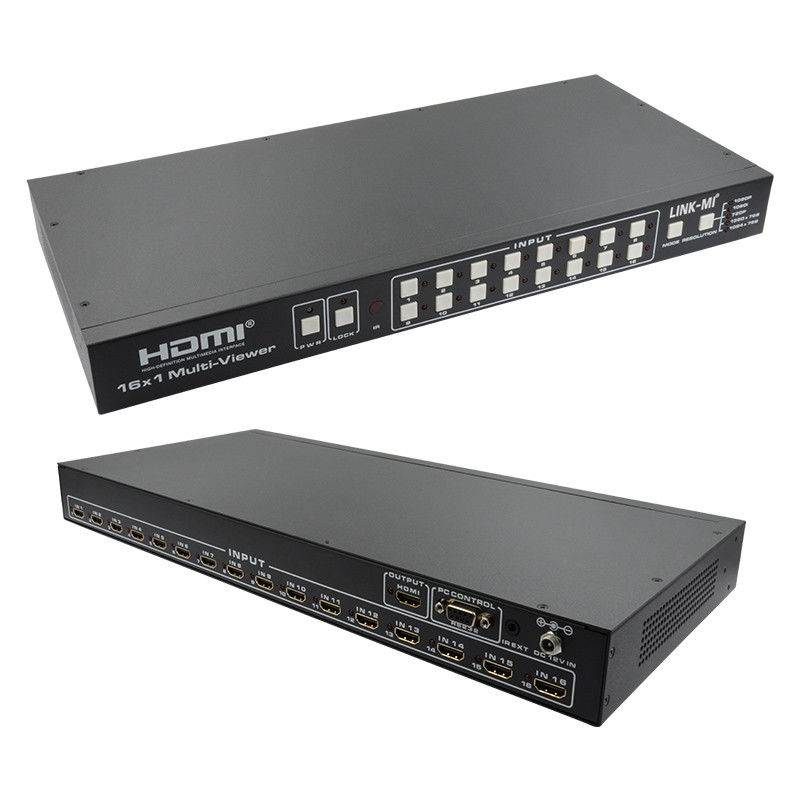 16X1 AV 4K क्वाड मल्टीव्यूअर 16 इन 1 आउट सीमलेस वीडियो स्विचर प्रोसेसर