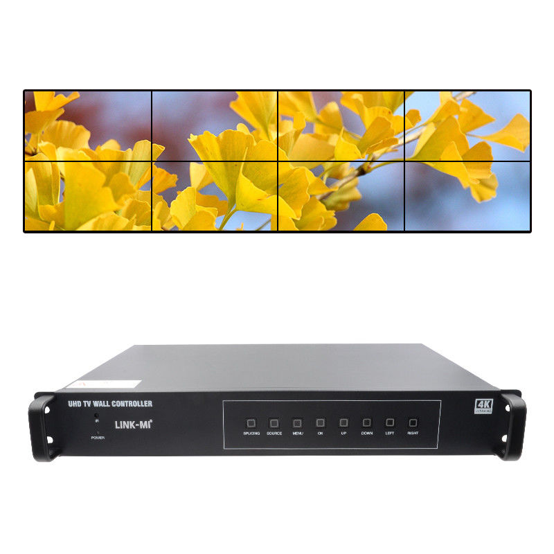 2X4 टीवी एचडीएमआई वॉल कंट्रोलर 4K 60Hz 2X3 वीडियो वॉल प्रोसेसर 2X2 8 डिस्प्ले इकाइयों के लिए