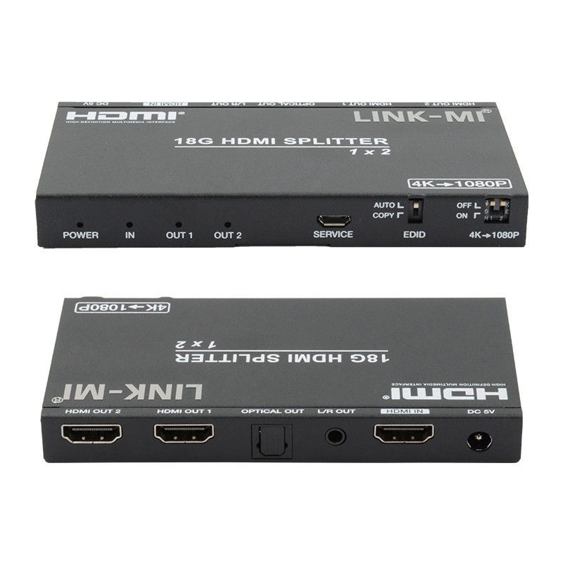 4K 2.0b 2 पोर्ट HDMI स्प्लिटर 4 HDCP 2.2COPY AUTO EDID एचडीएमआई ऑडियो वीडियो निकालें