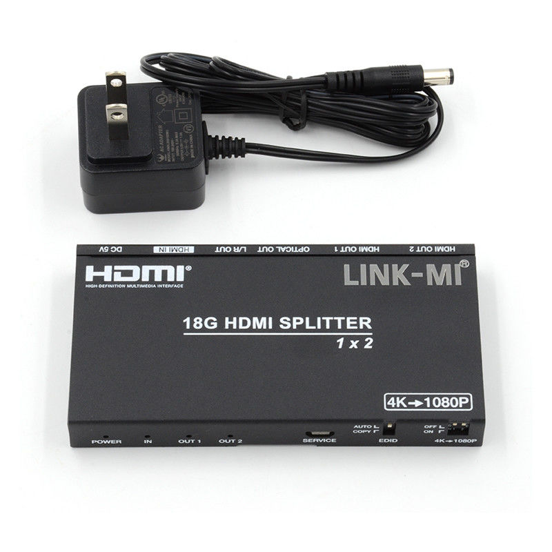 4K 2.0b 2 पोर्ट HDMI स्प्लिटर 4 HDCP 2.2COPY AUTO EDID एचडीएमआई ऑडियो वीडियो निकालें
