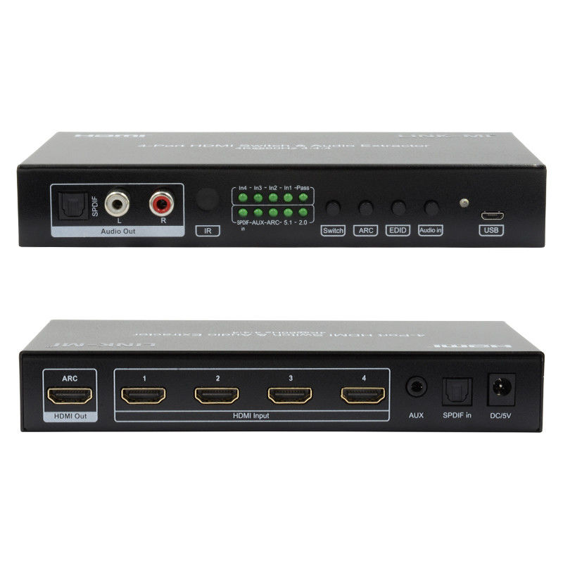 4X1 वीडियो एचडीएमआई स्विच 2.0 स्विच 4K@60hz YUV4:44 18Gbps समर्थन ARC, CEC, HDR
