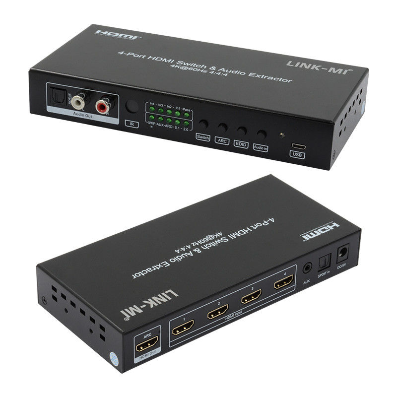 4X1 वीडियो एचडीएमआई स्विच 2.0 स्विच 4K@60hz YUV4:44 18Gbps समर्थन ARC, CEC, HDR