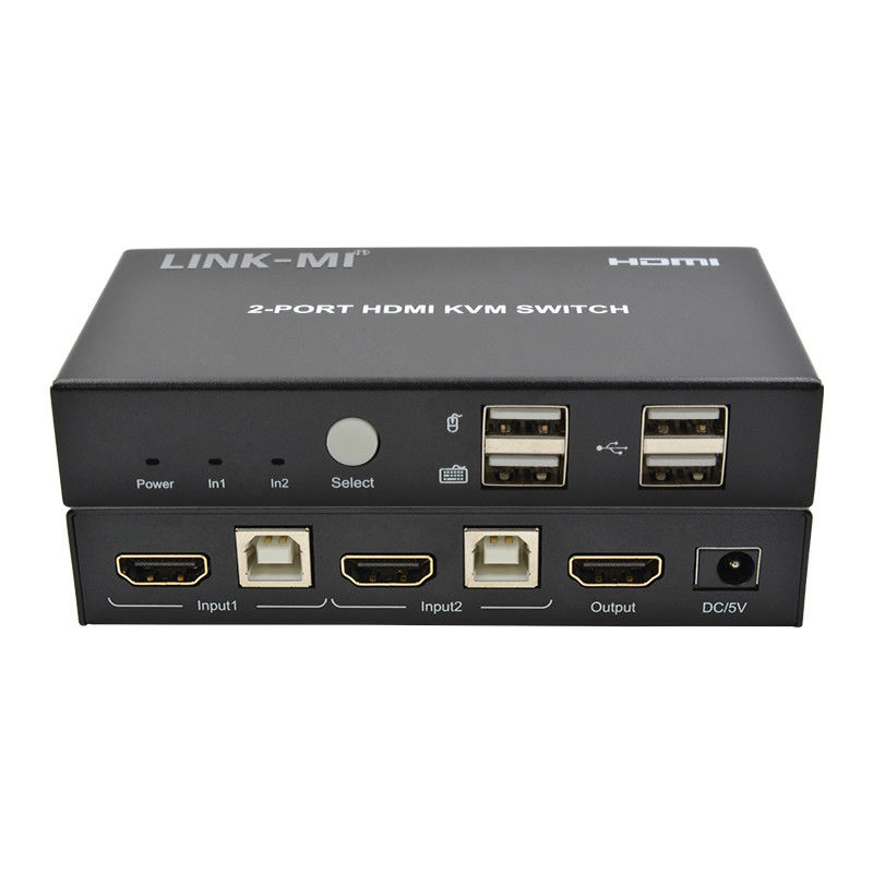 4K 2पोर्ट एचडीएमआई केवीएम स्विच समर्थन 4K 30Hz यूएसबी प्रकार बी पोर्ट