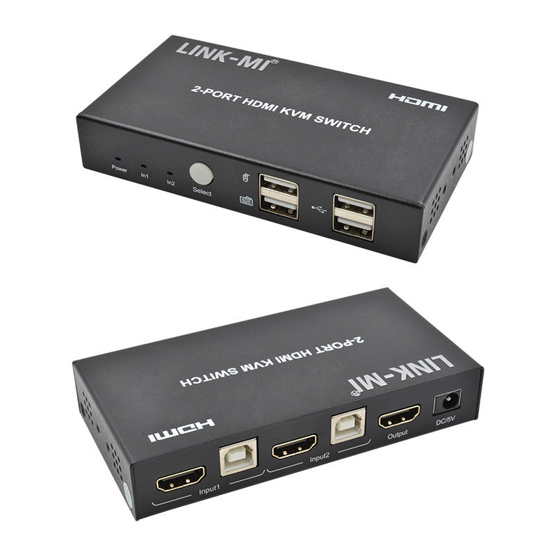 4K 2पोर्ट एचडीएमआई केवीएम स्विच समर्थन 4K 30Hz यूएसबी प्रकार बी पोर्ट