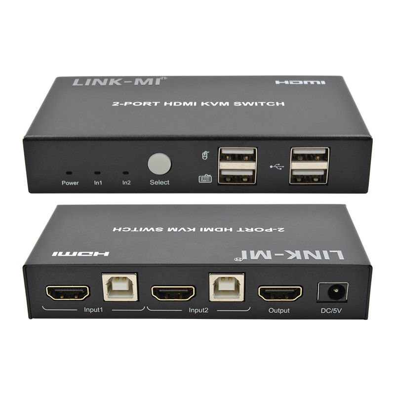 4K 2पोर्ट एचडीएमआई केवीएम स्विच समर्थन 4K 30Hz यूएसबी प्रकार बी पोर्ट