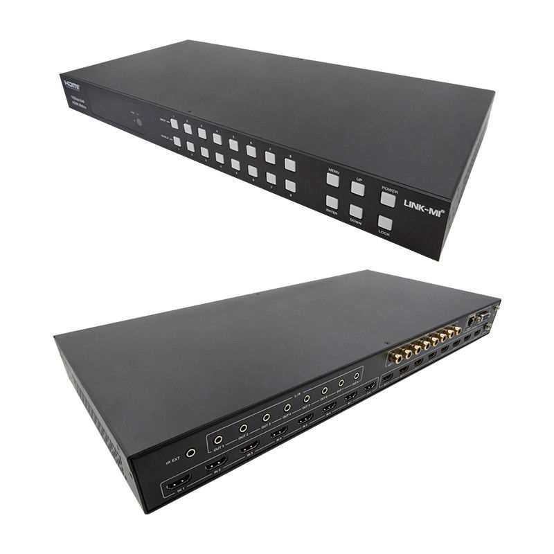 आर्क फंक्शन समर्थन के साथ 18Gbps 8x8 मैट्रिक्स स्विचर 4K2K 60Hz YUV 4:4:4