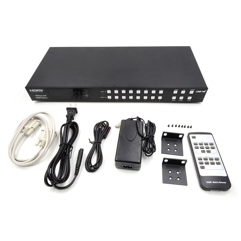 आर्क फंक्शन समर्थन के साथ 18Gbps 8x8 मैट्रिक्स स्विचर 4K2K 60Hz YUV 4:4:4