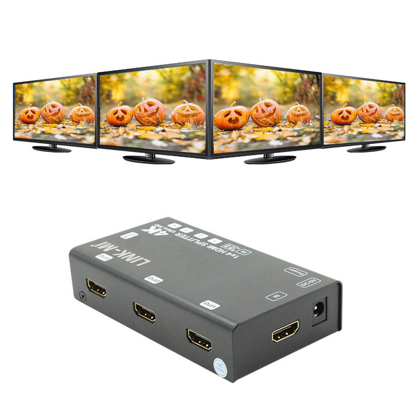 1X4 वीडियो स्प्लिटर एचडीएमआई 4k 60Hz एवी स्प्लिटर समर्थन 3D EDID 4 अल्ट्रा एचडी टीवी के लिए