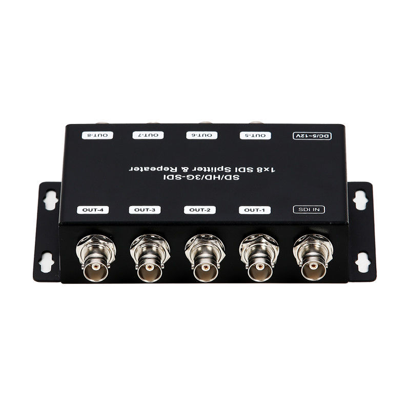 LM-SDI-108B 1 से 8 SD/HD/3G-SDI वितरण एम्पलीफायर रिपीटर 75 ओम प्रतिबाधा के साथ