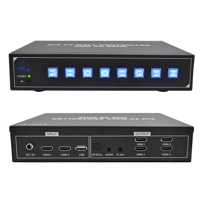 1X4 1X3 1X2 2X1 3X1 4X1 अधिकतम 3840x2160 60Hz इनपुट रिज़ॉल्यूशन के लिए यूएचडी टीवी वॉल प्रोसेसर