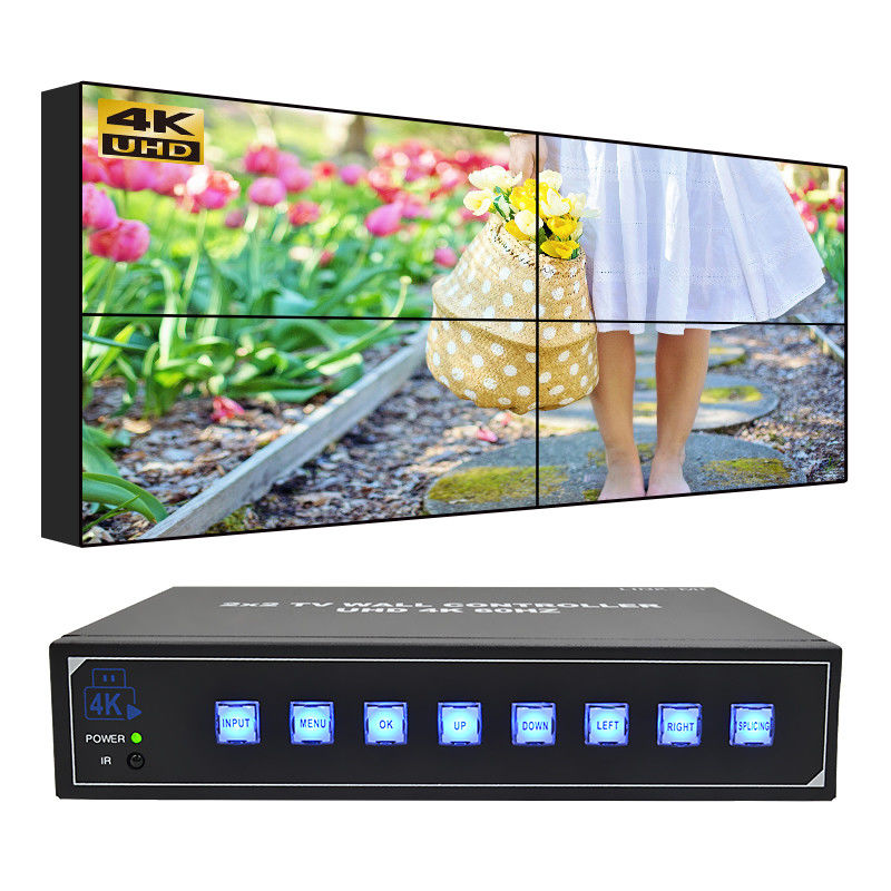 अधिकतम 4 टीवी के लिए 4K वीडियो वॉल कंट्रोलर USB HDMI वीडियो वॉल कंट्रोलर 2x2